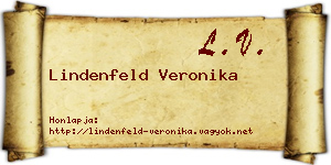 Lindenfeld Veronika névjegykártya